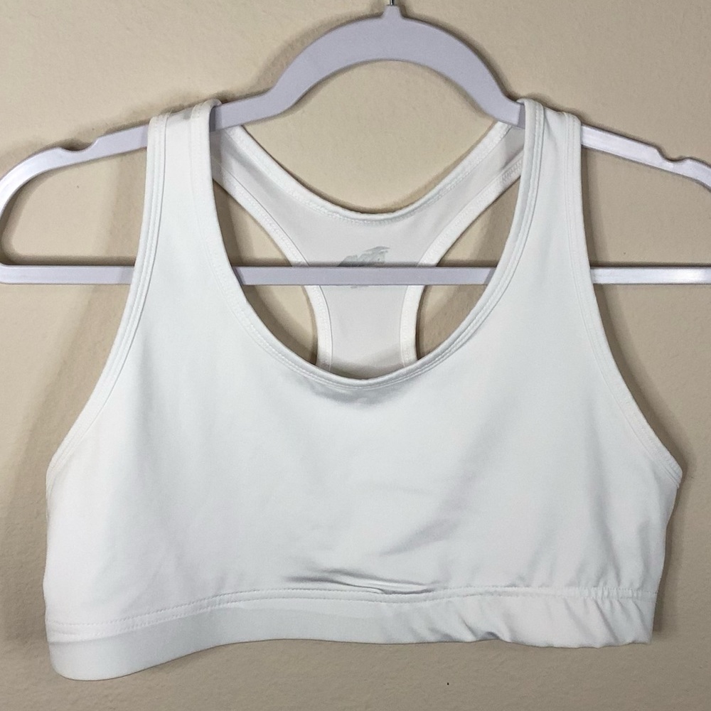 Avia White Racerback Sports Bra